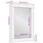 vidaXL Badspiegel Schwarz 50x70x2,5 cm Holzwerkstoff und Messing vidaXL Badspiegel Schwarz 50x70x2,5 cm Holzwerkstoff und Messing