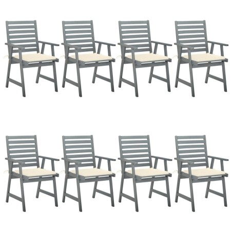 Garten-Essstühle mit Kissen 8 Stk. Massivholz Akazie
