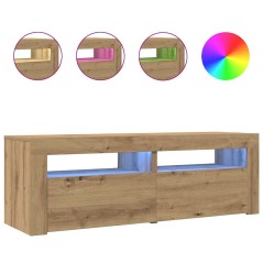 vidaXL TV-Schrank mit LED Artisan-Eiche 120x35x40 cm Holzwerkstoff