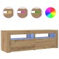 vidaXL TV-Schrank mit LED Artisan-Eiche 120x35x40 cm Holzwerkstoff vidaXL TV-Schrank mit LED Artisan-Eiche 120x35x40 cm Holzwerkstoff