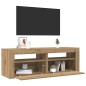 vidaXL TV-Schrank mit LED Artisan-Eiche 120x35x40 cm Holzwerkstoff vidaXL TV-Schrank mit LED Artisan-Eiche 120x35x40 cm Holzwerkstoff