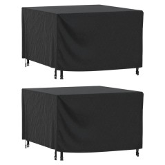 vidaXL Gartenmöbel-Abdeckungen 2 Stk. Schwarz 113x113x73cm Wasserdicht