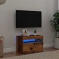 vidaXL TV-Schrank mit LED-Leuchten Altholz-Optik 60x35x40 cm vidaXL TV-Schrank mit LED-Leuchten Altholz-Optik 60x35x40 cm