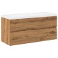 vidaXL Waschbeckenunterschrank mit Einbaubecken Artisan-Eiche vidaXL Waschbeckenunterschrank mit Einbaubecken Artisan-Eiche