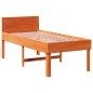 vidaXL Massivholzbett ohne Matratze Wachsbraun 90x190 cm Kiefernholz vidaXL Massivholzbett ohne Matratze Wachsbraun 90x190 cm Kiefernholz