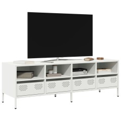 vidaXL TV-Schrank Weiß 135x39x43,5 cm Kaltgewalzter Stahl