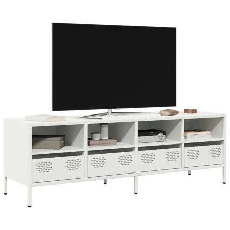 vidaXL TV-Schrank Weiß 135x39x43,5 cm Kaltgewalzter Stahl