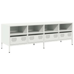vidaXL TV-Schrank Weiß 135x39x43,5 cm Kaltgewalzter Stahl