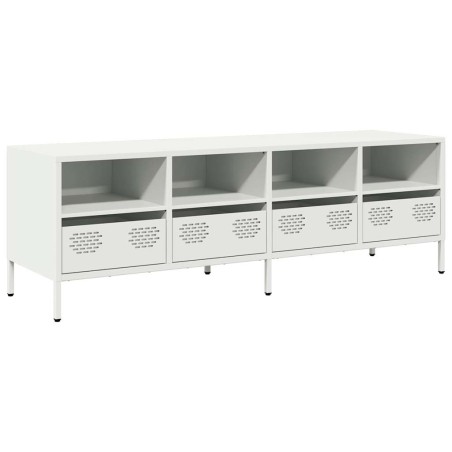 vidaXL TV-Schrank Weiß 135x39x43,5 cm Kaltgewalzter Stahl