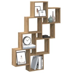 vidaXL Würfelregal Artisan-Eiche 90x15x119,5 cm Holzwerkstoff