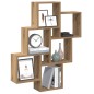vidaXL Würfelregal Artisan-Eiche 78x15x93 cm Holzwerkstoff