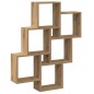 vidaXL Würfelregal Artisan-Eiche 78x15x93 cm Holzwerkstoff