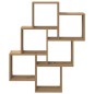 vidaXL Würfelregal Artisan-Eiche 78x15x93 cm Holzwerkstoff