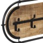vidaXL Wandgarderobe mit 5 Haken Raues Mangoholz vidaXL Wandgarderobe mit 5 Haken Raues Mangoholz
