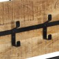 vidaXL Wandgarderobe mit 5 Haken Raues Mangoholz vidaXL Wandgarderobe mit 5 Haken Raues Mangoholz