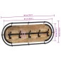 vidaXL Wandgarderobe mit 5 Haken Raues Mangoholz vidaXL Wandgarderobe mit 5 Haken Raues Mangoholz