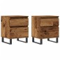 vidaXL Nachttische 2 Stk. Altholz-Optik 40x35x50 cm Holzwerkstoff