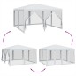 vidaXL Partyzelt mit 8 Mesh-Seitenteilen Weiß 4x4 m HDPE vidaXL Partyzelt mit 8 Mesh-Seitenteilen Weiß 4x4 m HDPE