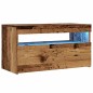 vidaXL TV-Schränke mit LED-Leuchten 2 Stk. Altholz-Optik Holzwerkstoff vidaXL TV-Schränke mit LED-Leuchten 2 Stk. Altholz-Optik Holzwerkstoff