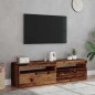 vidaXL TV-Schränke mit LED-Leuchten 2 Stk. Altholz-Optik Holzwerkstoff vidaXL TV-Schränke mit LED-Leuchten 2 Stk. Altholz-Optik Holzwerkstoff