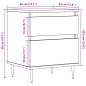 vidaXL Nachttische 2 Stk. Artisan-Eiche 40x35x50 cm Holzwerkstoff