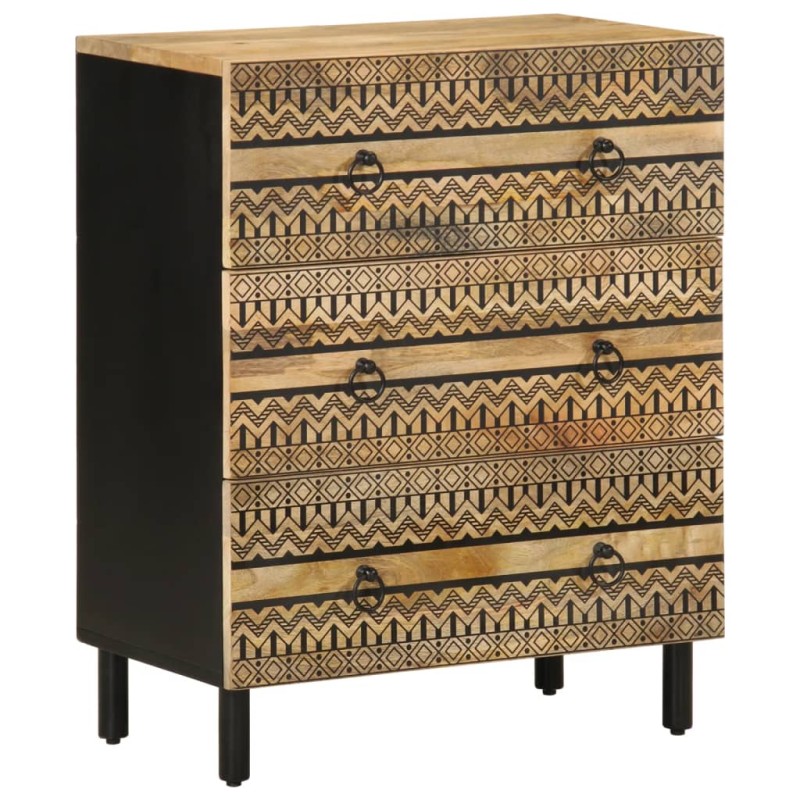 vidaXL Sideboard 60x33,5x75 cm Raues Mangoholz vidaXL Sideboard 60x33,5x75 cm Raues Mangoholz