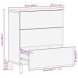 vidaXL Sideboard 60x33,5x75 cm Raues Mangoholz vidaXL Sideboard 60x33,5x75 cm Raues Mangoholz