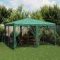 vidaXL Partyzelt mit 8 Mesh-Seitenteilen Grün 4x4 m HDPE vidaXL Partyzelt mit 8 Mesh-Seitenteilen Grün 4x4 m HDPE