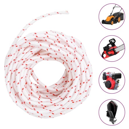 vidaXL Starterseil Weiß und Rot Ø5 mm 10 m Nylon