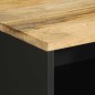 vidaXL Nachttisch Schwarz 50x33x62 cm Raues Mangoholz