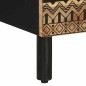 vidaXL Nachttisch Schwarz 50x33x62 cm Raues Mangoholz
