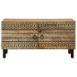 vidaXL Couchtisch Schwarz 80x50x40 cm Raues Mangoholz vidaXL Couchtisch Schwarz 80x50x40 cm Raues Mangoholz