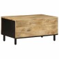 vidaXL Couchtisch Schwarz 80x50x40 cm Raues Mangoholz vidaXL Couchtisch Schwarz 80x50x40 cm Raues Mangoholz