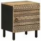 vidaXL Nachttische 2 Stk. Schwarz 40x33,5x46 cm Raues Mangoholz vidaXL Nachttische 2 Stk. Schwarz 40x33,5x46 cm Raues Mangoholz