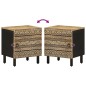 vidaXL Nachttische 2 Stk. Schwarz 40x33,5x46 cm Raues Mangoholz vidaXL Nachttische 2 Stk. Schwarz 40x33,5x46 cm Raues Mangoholz