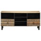 vidaXL TV-Schrank Schwarz 100x33,5x46 cm Raues Mangoholz vidaXL TV-Schrank Schwarz 100x33,5x46 cm Raues Mangoholz