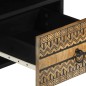 vidaXL TV-Schrank Schwarz 100x33,5x46 cm Raues Mangoholz vidaXL TV-Schrank Schwarz 100x33,5x46 cm Raues Mangoholz
