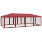vidaXL Partyzelt mit 12 Mesh-Seitenteilen Rot 8x4 m HDPE vidaXL Partyzelt mit 12 Mesh-Seitenteilen Rot 8x4 m HDPE
