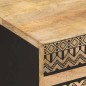 vidaXL Nachttische 2 Stk. Schwarz 40x33,5x46 cm Raues Mangoholz