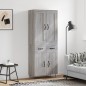 Highboard Grau Sonoma 69,5x34x180 cm Holzwerkstoff Highboard Grau Sonoma 69,5x34x180 cm Holzwerkstoff