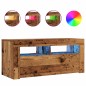 vidaXL TV-Schrank mit LED-Leuchten Altholz-Optik 90x35x40 cm vidaXL TV-Schrank mit LED-Leuchten Altholz-Optik 90x35x40 cm