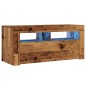 vidaXL TV-Schrank mit LED-Leuchten Altholz-Optik 90x35x40 cm vidaXL TV-Schrank mit LED-Leuchten Altholz-Optik 90x35x40 cm