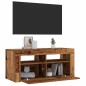vidaXL TV-Schrank mit LED-Leuchten Altholz-Optik 90x35x40 cm vidaXL TV-Schrank mit LED-Leuchten Altholz-Optik 90x35x40 cm