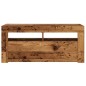 vidaXL TV-Schrank mit LED-Leuchten Altholz-Optik 90x35x40 cm vidaXL TV-Schrank mit LED-Leuchten Altholz-Optik 90x35x40 cm