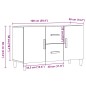 vidaXL Sideboard Artisan-Eiche 100x36x60 cm Holzwerkstoff vidaXL Sideboard Artisan-Eiche 100x36x60 cm Holzwerkstoff