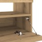 vidaXL TV-Schrank mit LED-Leuchten Artisan-Eiche 100x35x40 cm vidaXL TV-Schrank mit LED-Leuchten Artisan-Eiche 100x35x40 cm