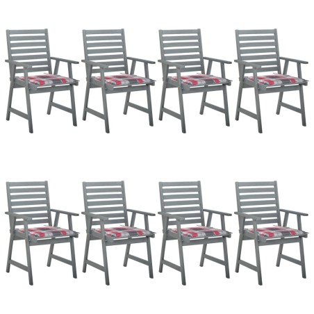 Garten-Essstühle mit Kissen 8 Stk. Massivholz Akazie