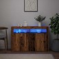 vidaXL Sideboard mit LED-Leuchten Altholz-Optik 115,5x30x75 cm vidaXL Sideboard mit LED-Leuchten Altholz-Optik 115,5x30x75 cm