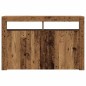 vidaXL Sideboard mit LED-Leuchten Altholz-Optik 115,5x30x75 cm vidaXL Sideboard mit LED-Leuchten Altholz-Optik 115,5x30x75 cm