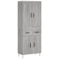 Highboard Grau Sonoma 69,5x34x180 cm Holzwerkstoff Highboard Grau Sonoma 69,5x34x180 cm Holzwerkstoff